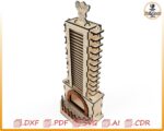 Archivo cortado con láser del calendario de Adviento de la chimenea de Papá Noel (SVG, DXF, PDF) - Imagen 8