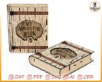 Caja de libros de aventuras SVG: Proyecto DIY cortado con láser (descarga digital)