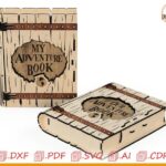 Caja de libros de aventuras SVG: Proyecto DIY cortado con láser (descarga digital)