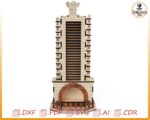 Archivo cortado con láser del calendario de Adviento de la chimenea de Papá Noel (SVG, DXF, PDF) - Imagen 3