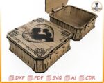 Caja cortada con láser para el Día de la Madre: diseño de madre e hijo (archivos digitales) Láser CNC