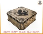 Caja cortada con láser para el Día de la Madre: diseño de madre e hijo (archivos digitales) Láser CNC - Imagen 3