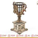 Trofeo para papá para corte por láser, plantilla SVG para el Día del Padre, regalo para el mejor papá, archivos CNC para láser.