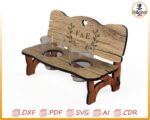 Soporte para vasos de chupito SVG | Archivos cortados con láser para mini soporte para vasos de chupito | Descarga digital para corte con láser