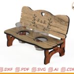 Soporte para vasos de chupito SVG | Archivos cortados con láser para mini soporte para vasos de chupito | Descarga digital para corte con láser