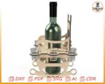 Silla mecedora con soporte para botellas de vino y vasos de chupito cortada con láser | Archivo SVG digital para CNC y Glowforge - Imagen 5