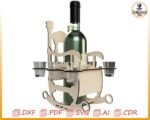 Silla mecedora con soporte para botellas de vino y vasos de chupito cortada con láser | Archivo SVG digital para CNC y Glowforge - Imagen 8