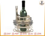 Silla mecedora con soporte para botellas de vino y vasos de chupito cortada con láser | Archivo SVG digital para CNC y Glowforge - Imagen 6