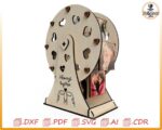 Rueda fotográfica cortada con láser, rueda fotográfica SVG, soporte para fotos, carrusel fotográfico - Imagen 6