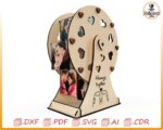 Rueda fotográfica cortada con láser, rueda fotográfica SVG, soporte para fotos, carrusel fotográfico - Imagen 4