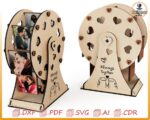 Rueda fotográfica cortada con láser, rueda fotográfica SVG, soporte para fotos, carrusel fotográfico - Imagen 2