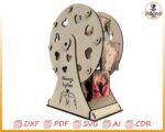 Rueda fotográfica cortada con láser, rueda fotográfica SVG, soporte para fotos, carrusel fotográfico - Imagen 5