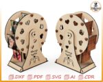 Rueda fotográfica cortada con láser, rueda fotográfica SVG, soporte para fotos, carrusel fotográfico