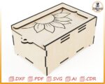 Archivos de corte por láser con tematica de caja de girasoles - Imagen 4
