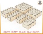 Archivos de corte por láser con tematica de caja de girasoles