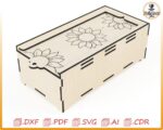 Archivos de corte por láser con tematica de caja de girasoles - Imagen 7
