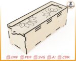 Archivos de corte por láser con tematica de caja de girasoles - Imagen 6