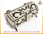 Caja hexagonal de madera cortada con láser CNC SVG, DXF - Imagen 5