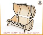 Caja hexagonal de madera cortada con láser CNC SVG, DXF - Imagen 6