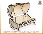 Caja hexagonal de madera cortada con láser CNC SVG, DXF