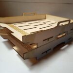Archivo digital para hojas A4 bandejas apilables, diseño para corte láser en MDF