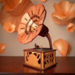 Grammofono musical 3D Puzzle para corte láser – archivo digital para MDF 3mm