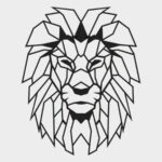 Archivo digital Aslan para corte láser, diseño vectorial para MDF y decoración