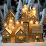 Decracion de navidad para corte láser en MDF 3mm, diseño ornamental fácil de ensamblar