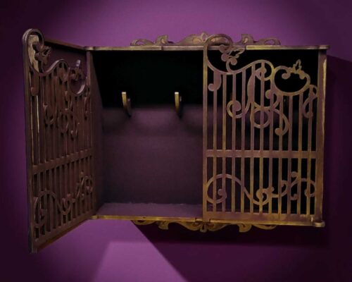Archivo Digital Soporte de Llaves con Puertas para Corte Láser, MDF 3mm