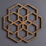 Posavasos hexagonal de madera - archivo para corte láser (SVG, DXF, CDR, AI)