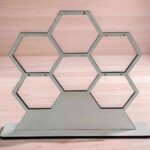 Soporte hexagonal para pendientes – archivo para corte láser (SVG, DXF, CDR, AI)
