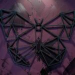 Arte geométrico mural con mariposas — archivo para corte láser