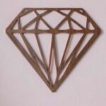 Decoración de pared geométrica con diamantes – archivo para corte láser