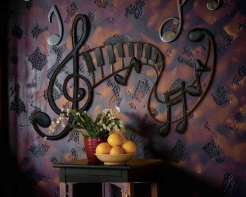 Arte mural de notas musicales para corte láser - archivo digital CDR/AI/DXF/SVG