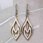 Pendientes lágrima de madera - archivo para corte láser (CDR/AI/DXF/SVG)