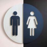 Señalización de baños para hombres y mujeres — archivos para corte láser