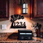 Número de casa Árbol de la Vida - Placa decorativa para corte láser