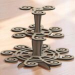 Soporte espiral para magdalenas - archivo para corte láser (SVG, DXF, CDR, AI)