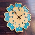 Reloj de pared floral para corte láser - archivo digital SVG, DXF, CDR, AI