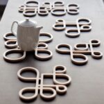 Posavasos abstractos para corte láser — archivo digital SVG/AI/CDR/DXF