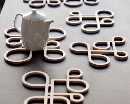 Posavasos abstractos para corte láser — archivo digital SVG/AI/CDR/DXF