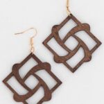 Pendientes de madera tallada - archivo para corte láser (SVG, AI, CDR, DXF)