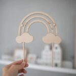 Topper para tarta arcoíris con estrellas - archivo para corte láser (CDR/AI/DXF/SVG)