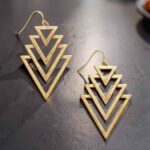 Pendientes de madera Deco Cascade - archivo para corte láser (SVG, DXF, CDR, AI)