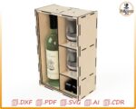 Caja de regalo para vino y whisky - diseño para corte láser (DXF, SVG, AI) para botella 0,7–0,75 L - Imagen 2