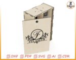 Caja de regalo para vino y whisky - diseño para corte láser (DXF, SVG, AI) para botella 0,7–0,75 L - Imagen 3