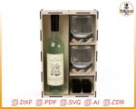Caja de regalo para vino y whisky - diseño para corte láser (DXF, SVG, AI) para botella 0,7–0,75 L - Imagen 4