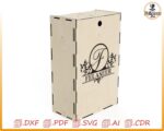 Caja de regalo para vino y whisky - diseño para corte láser (DXF, SVG, AI) para botella 0,7–0,75 L - Imagen 5
