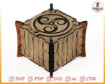 Caja con tapa para corte láser - archivos DXF SVG DWG AI PDF, diseño para CNC - Imagen 2