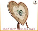 Puzzle corazón personalizable para corte láser | Archivos SVG, DXF, DWG, PDF para CNC - Imagen 3